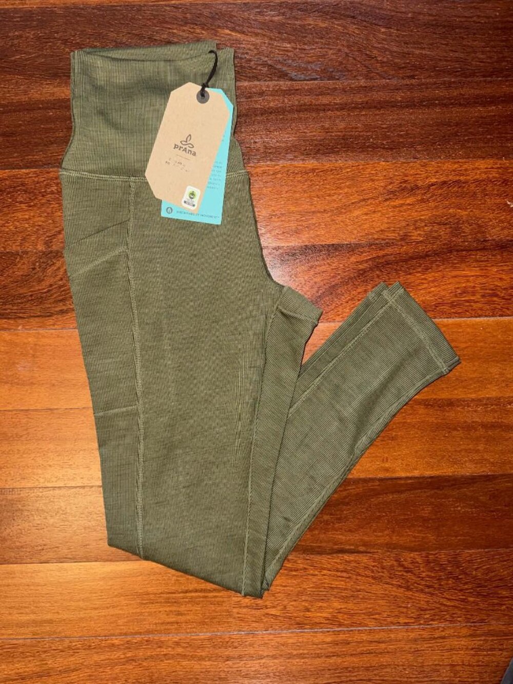 PRANA ~ Olive Green Heather BECKSA 7/8 LEGGING w/Pockets ~ nwt ~Size XS X-Small